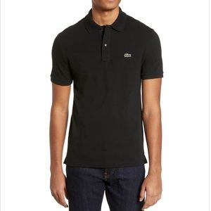 Men’s Lacoste Size 10 (4XL) Black Polo Style Shirt